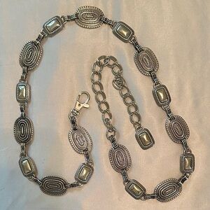 Elegant Silver Women's Chain Belt